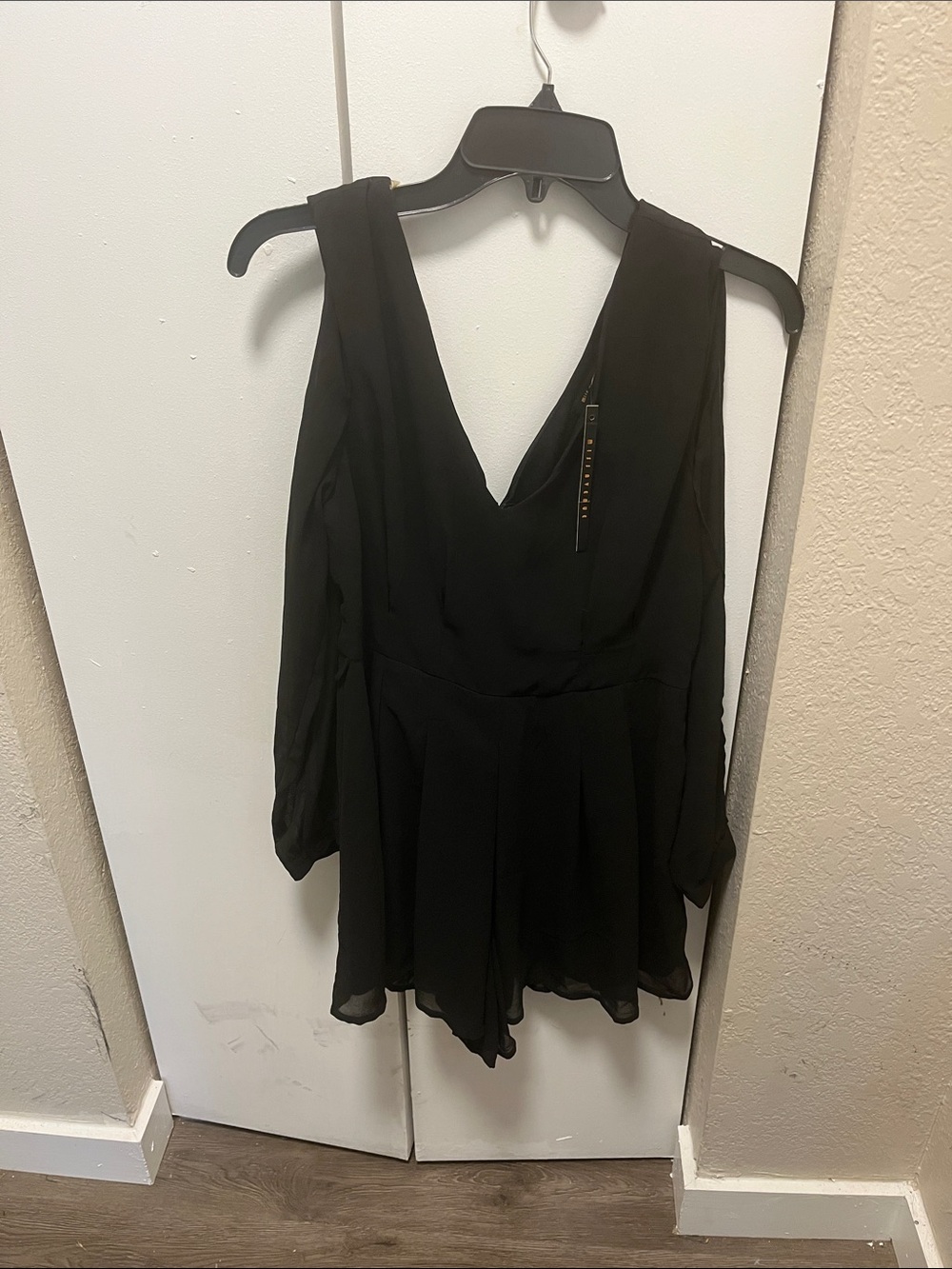 Miss Avenue Black V-Neck Long Sleeve Bodysuit